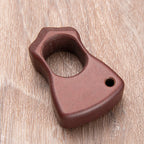 Brass Single Finger Knuckles – Micarta with 21mm Ultra Thick Non-Metal Ergonomic Ring detail image
