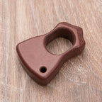 Brass Single Finger Knuckles – Micarta with 21mm Ultra Thick Non-Metal Ergonomic Ring detail image - detail view 4