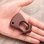 Brass Single Finger Knuckles – Micarta with 21mm Ultra Thick Non-Metal Ergonomic Ring detail image - detail view 5
