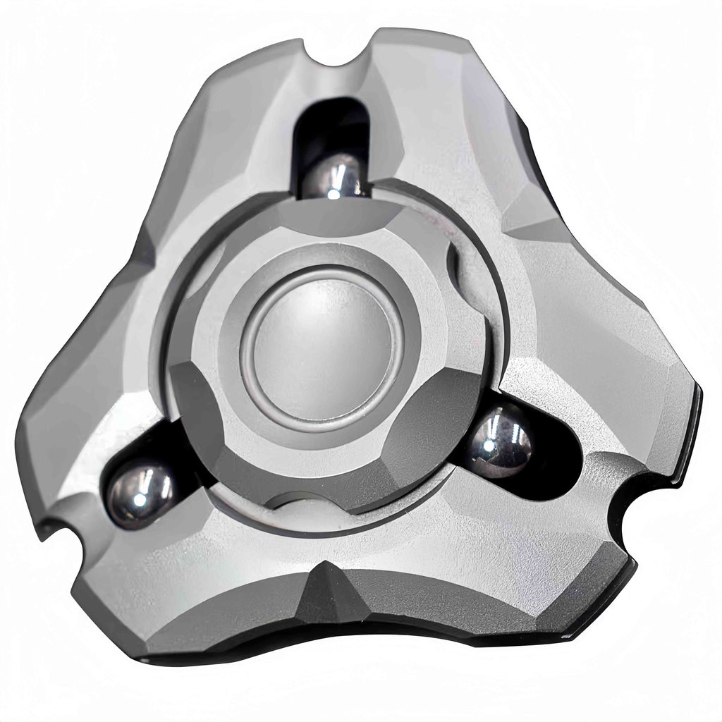 Shield Spinner Fidget Toy - Stainless Steel with Embedded Ball Bearings