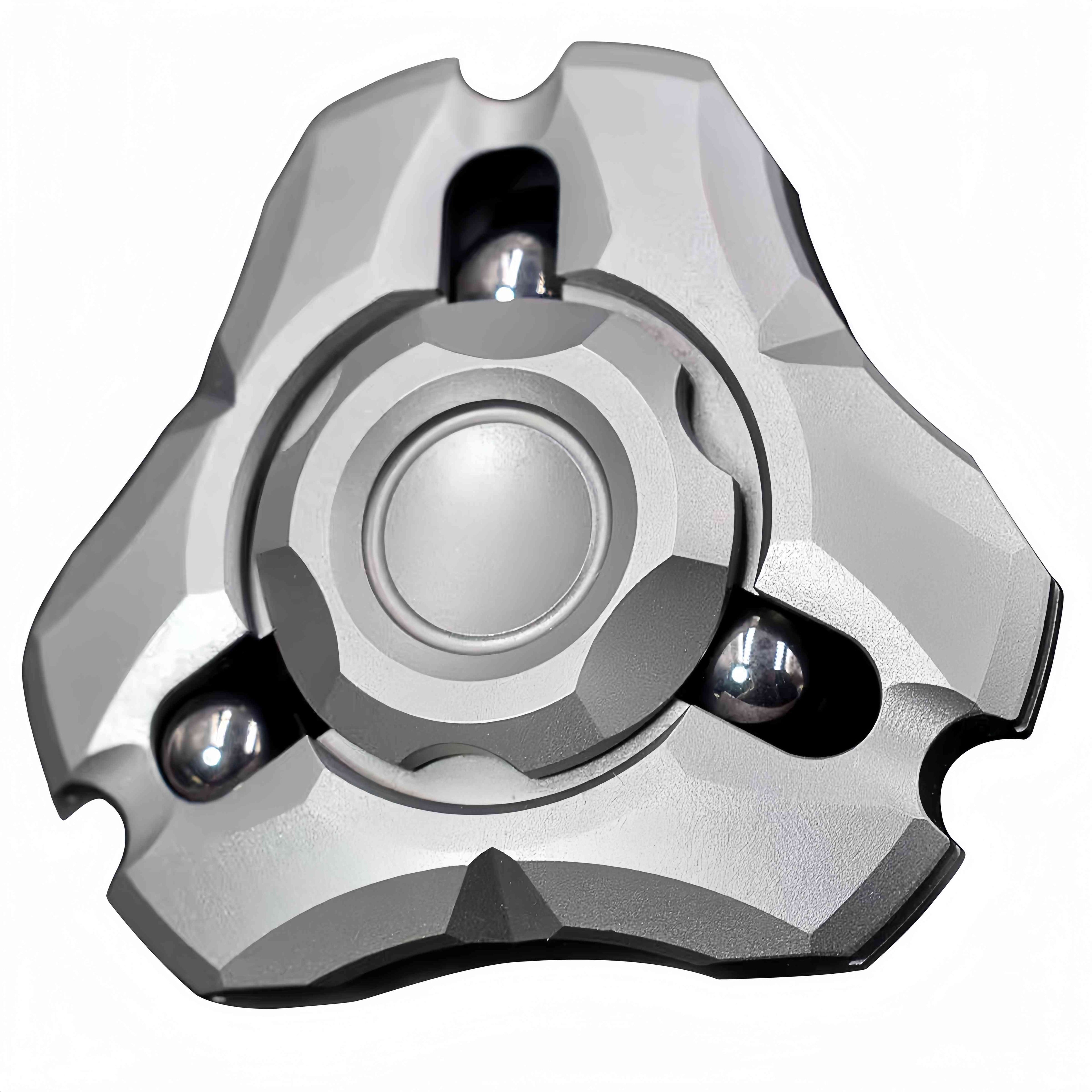 Shield Spinner Fidget Toy - Stainless Steel with Embedded Ball Bearings