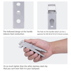 Camping Tool – Pure Titanium Tongs with 3-in-1 Pot Gripper, Bottle Opener & Wrench detail image - detail view 7