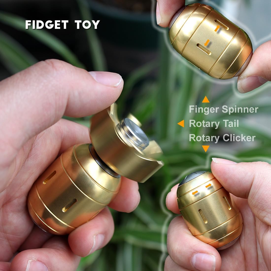 Aqua Spin 3-in-1 Metal Fidget Spinner | Torpedo Design Detachable Spinner