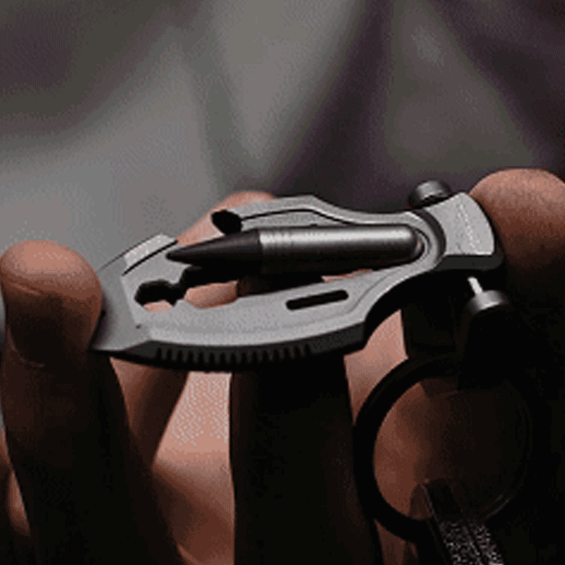 Flounder 1.0 Titanium EDC Pendant - Multi-Tool with Pen & Firestarter