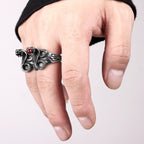 Cobra Snake Ring – Punk Rock Hip Hop Biker Gothic Statement for Alternative Styling detail image - detail view 3