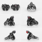 Cobra Snake Ring – Punk Rock Hip Hop Biker Gothic Statement for Alternative Styling detail image - detail view 4