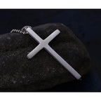 Cross Necklace – Stainless Steel Spike Pendant with Tungsten Tip Self Defense detail image