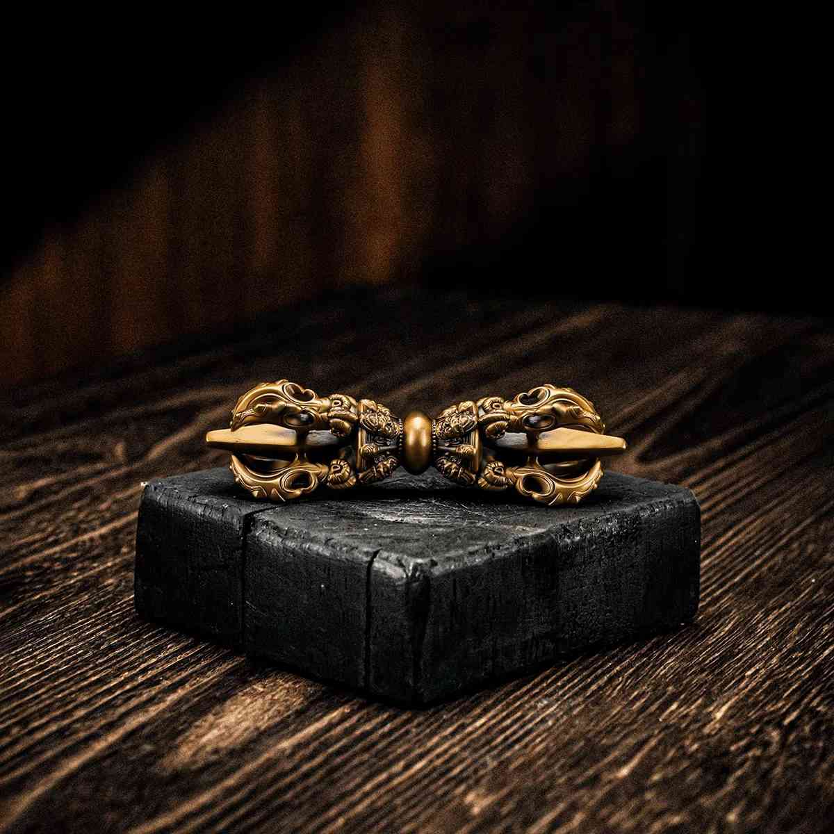 Pala Dynasty Five-Pronged Vajra - Wrathful Padmasambhava Bronze Replica