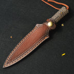 Damascus Fixed Blade Knife – Artisan with G10 Handle EDC for Everyday Utility, Collecting detail image