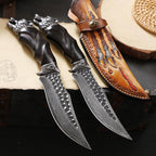 Damascus Fixed Blade Knife – Nightbane Howler Steel Hunting with 67-Layer VG-10 Core detail image - detail view 5