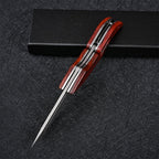 Damascus Folding Knife – Steel Pocket Mechanical Lock Camping EDC Collector detail image - detail view 11