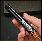 Damascus Folding Knife – VG10 Ebony Handle Artisan EDC Collector Outdoor Pocket detail image - detail view 9