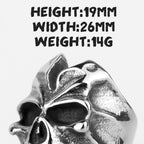 Devil Tooth Skull Ring – Busted Gothic Punk Biker for Alternative Styling, Collecting detail image - detail view 6