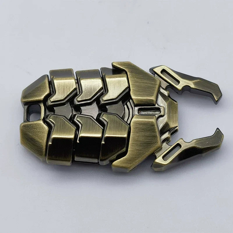 Fidget Coin Alloy Mech Bug Press Push Snap Pop Sound EDC Stress Relief Desk Toy
