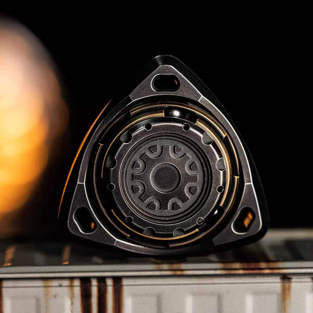 Stainless Steel Dual-Ring Fidget Spinner - Roaring Sound EDC