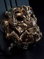 EDC Gadgets – Bronze Mechanical Gorilla Skull Mask with Interactive Art detail image