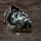 EDC Gadgets – Bronze Mechanical Rose Skull Mask with Interactive Art product image