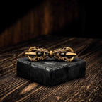 EDC Gadgets – Pala Dynasty Five-Pronged Vajra with Wrathful Padmasambhava Bronze Replica detail image