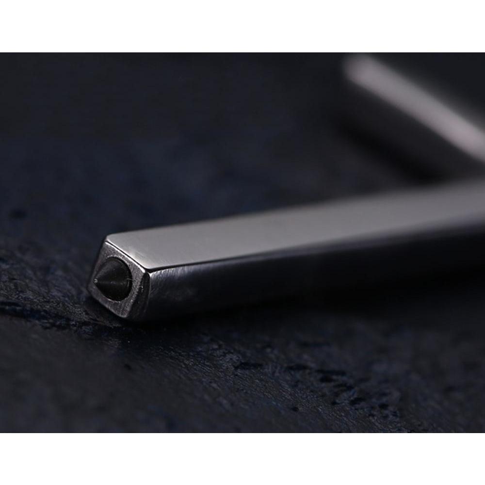 Stainless Steel Cross Spike Pendant - Tungsten Tip Self Defense Necklace