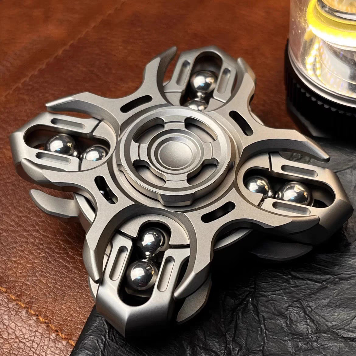 Tri-Layer Oracle Fidget Spinner - Titanium & Steel EDC