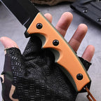 Fixed Blade Knife – G10 Handle Kydex Sheath Stonewash Heavy Duty Survival Camping detail image - detail view 5