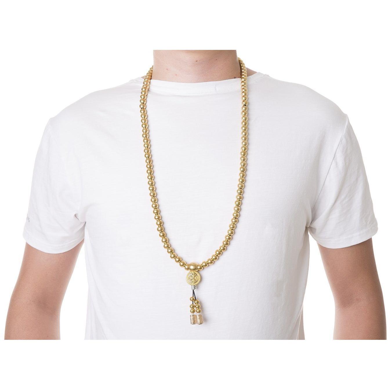 Brass 108 Buddha Beads Mala - Multi-Function Self Defense Necklace Blessed
