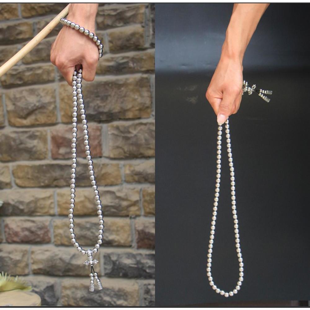 Brass 108 Buddha Beads Mala - Multi-Function Self Defense Necklace Blessed