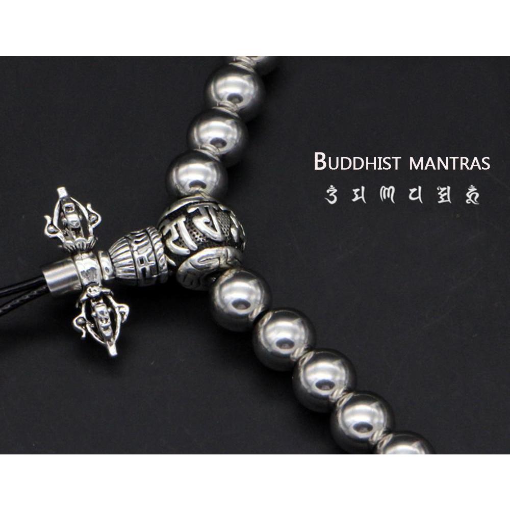 Stainless Steel 108 Buddha Beads Mala - Multi-Function Self Defense Necklace