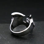 Gothic Bat Ring – Stainless Steel with Punk Biker Wide Band for Alternative Styling detail image - detail view 5