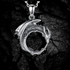 Gothic Dragon Necklace – Guardian 925 Sterling Silver Viking Pendant product image