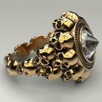 Gothic Skull Ring – Aneka Crystal Zircon Punk Biker Statement product image