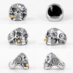 Gothic Skull Ring – Smoking Soldier Punk Biker Hip Hop Statement detail image - detail view 5
