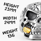 Gothic Skull Ring – Smoking Soldier Punk Biker Hip Hop Statement detail image - detail view 6