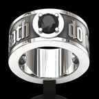 Gothic Skull Ring – Til Death Do Us Part Black Zircon Punk Eternal Love detail image - detail view 3