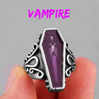 Gothic Skull Ring – Vampire Coffin Punk for Alternative Styling, Collecting, And Everyday detail image - detail view 8