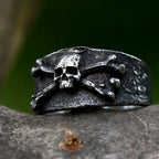 Gothic Skull Ring – Viking with Toxic Poison Punk Biker Statement detail image