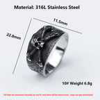 Gothic Skull Ring – Viking with Toxic Poison Punk Biker Statement detail image - detail view 5