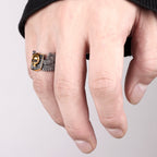 Gothic Skull Ring – Wing Motorcycle Punk Biker Rock Statement detail image - detail view 4