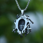 Gothic Statement Necklace – Gorgon Medusa Wrath Pendant 316L Stainless Steel Dark detail image - detail view 6