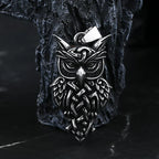 Gothic Statement Necklace – Owl with Majestic Pendant Punk Dark detail image