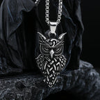 Gothic Statement Necklace – Owl with Majestic Pendant Punk Dark detail image - detail view 4