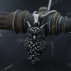 Gothic Statement Necklace – Owl with Majestic Pendant Punk Dark detail image - detail view 5