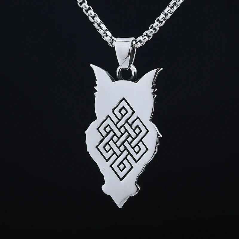 Gothic Statement Necklace – Owl with Majestic Pendant Punk Dark detail image - detail view 6