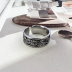 Gothic Statement Ring – Evil Eye with Devil Punk Vintage Retro detail image