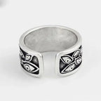 Gothic Statement Ring – Evil Eye with Devil Punk Vintage Retro detail image - detail view 7