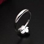 Gothic Statement Ring – Punk with Black Dahlia Flower Zirconia Dark Floral detail image - detail view 3