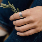Gothic Statement Ring – Punk with Sunset Valley Nature Vintage detail image - detail view 4