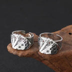 Gothic Statement Ring – Royal Flush Poker Card Punk Vintage for Alternative Styling detail image - detail view 7