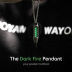 Gothic Titanium Pendant – Dark Fire EDC with Multi-Tool with Keychain Lantern detail image - detail view 12