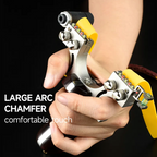 Hunting Slingshot – Stainless Steel Wood Handle with Laser & Level Fiber Optic Sight detail image - detail view 4
